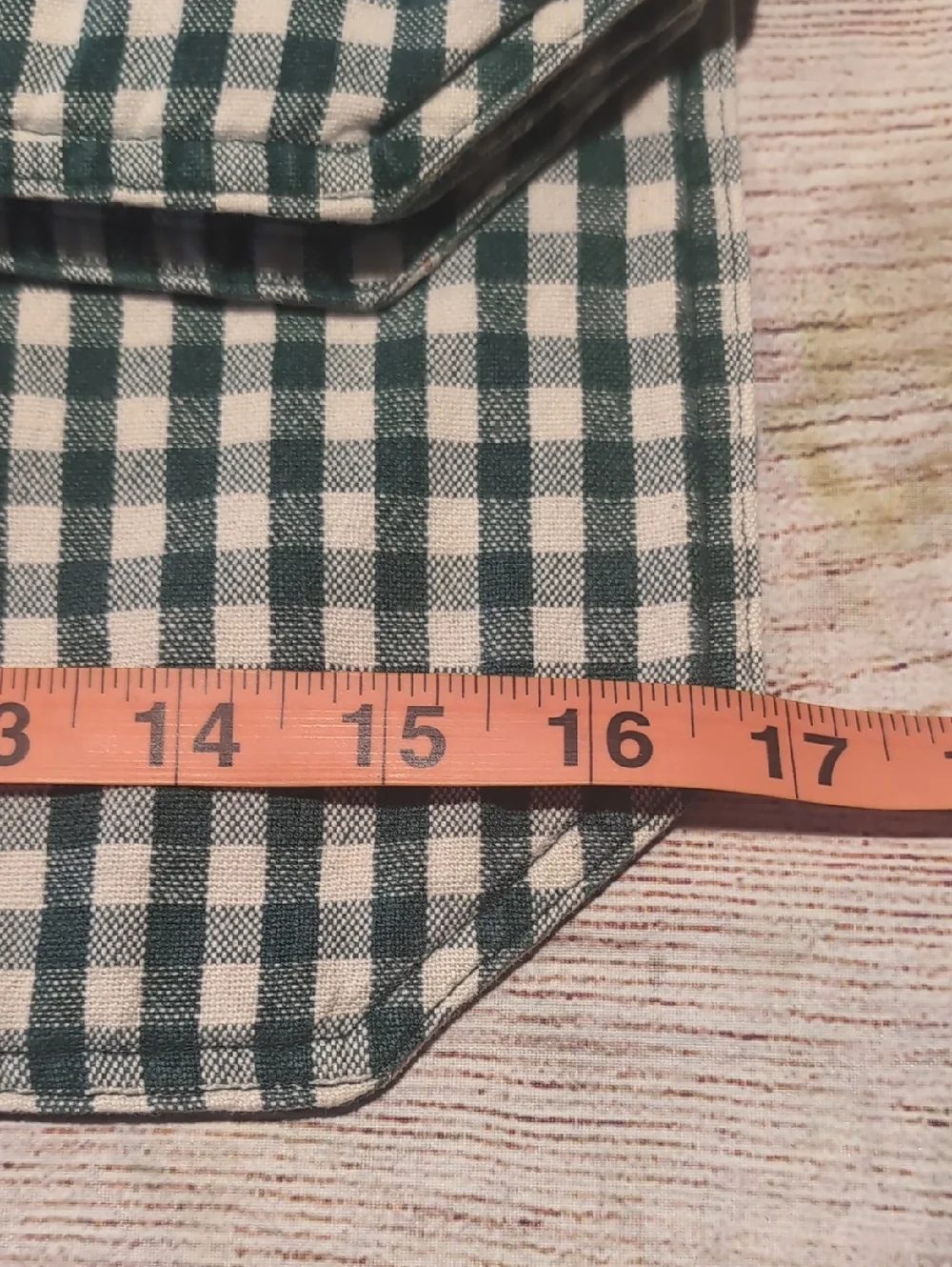 Placemats Green Gingham With Green Heart Patterned Back Set Of Four